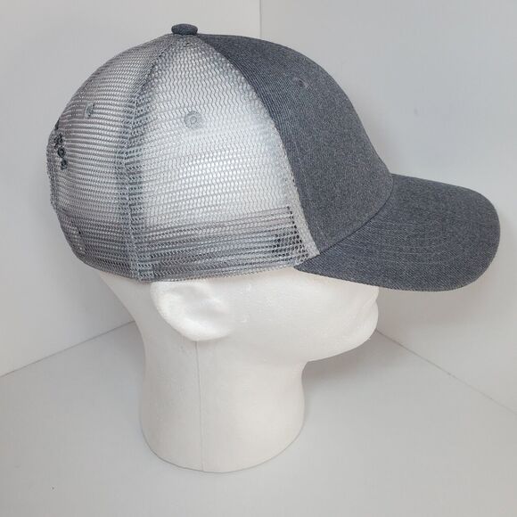 Fishoholic Mens Mesh Back Trucker Hat Snapback Hunting Fishing Gorpcore Gray - Picture 5 of 7